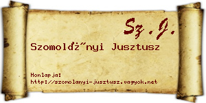 Szomolányi Jusztusz névjegykártya
